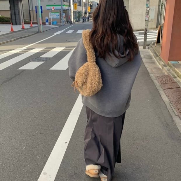 미닛뮤트 보키 덤블백 테디베어 뽀글이 가방