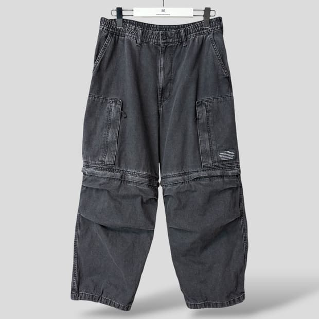 (L)GU 지유 언더커버 데님 컨버터블 와이드 카고 팬츠