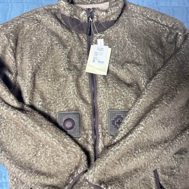 4) 폴리테루 셰르파 쉐르파 플리스 후리스 자켓 베이지