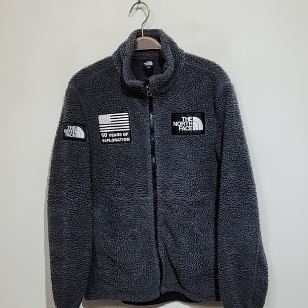(M) 노스페이스 플리스 점퍼 차콜 뽀글이 후리스 자켓 