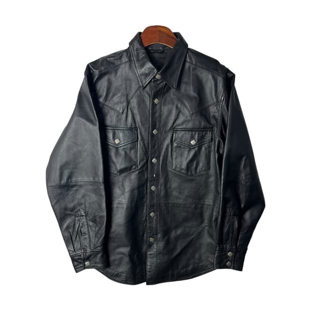 [LAZZI] 빈티지 레더 웨스턴 셔츠