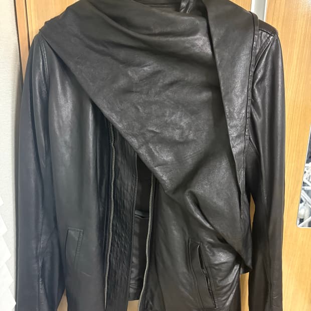 Rick owens 릭오웬스 11ss 드레이프 레더자켓 L