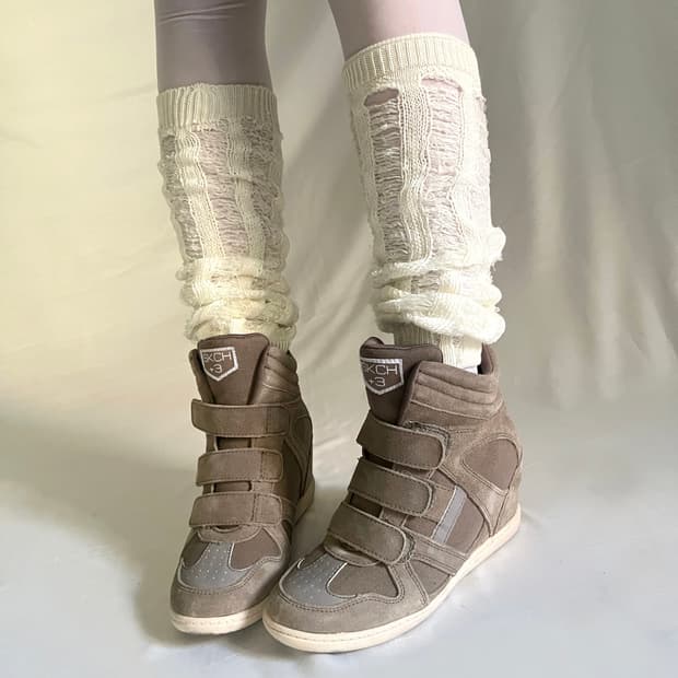 Skch 웨지 하이탑 애쉬 카키 베이지