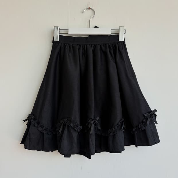 SALE) 고딕 발레코어 리본 프릴 티어드 스커트