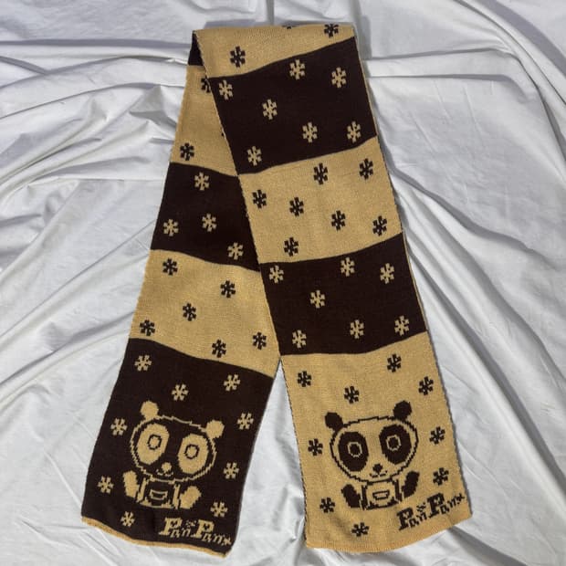 빈티지 판다 니트 머플러