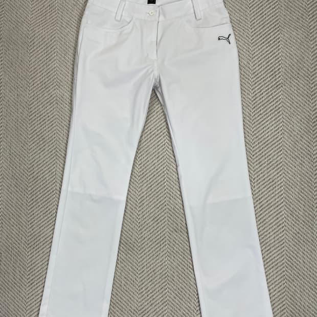 퓨마 여성 골프바지 화이트 S사이즈