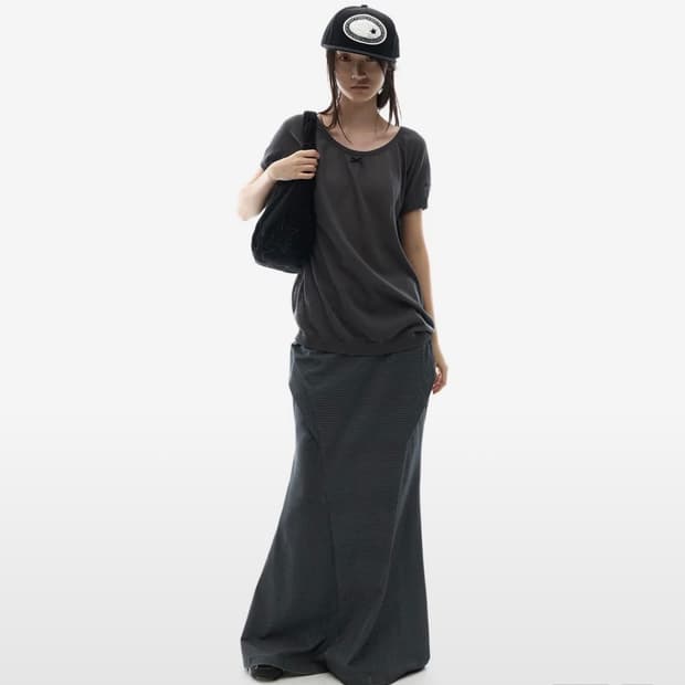 Side Panel Mermaid Maxi Skirt