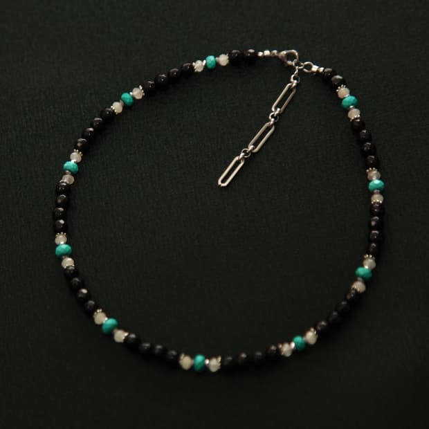 CASIOPEIA #041 Turquoise Zebra 오닉스 목걸이