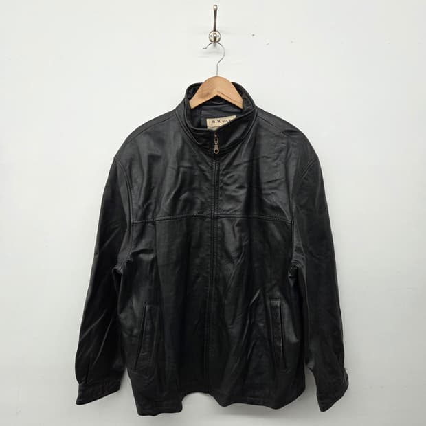 S.K Silk 레더 양가죽 자켓 블랙 남성 XL
