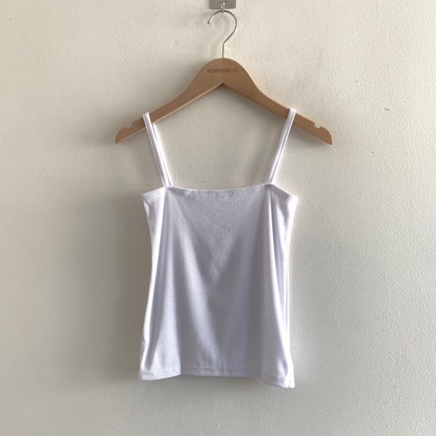 Basic sleeveless top(white)