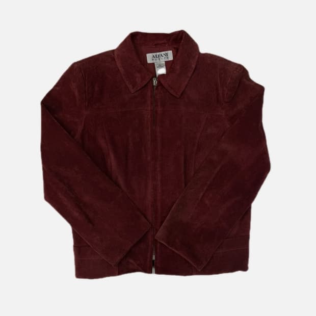 일본 빈티지 레더자켓  버건디