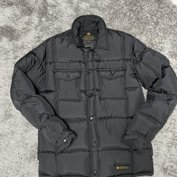 네이버후드 블랙 다운 셔츠 패딩 자켓