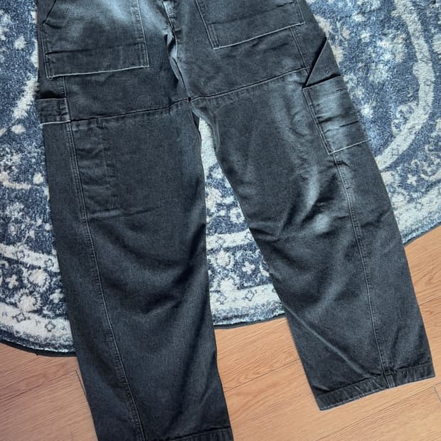 [M] 누마레 ee 가먼츠 다이드 워크팬츠 워시드 블랙