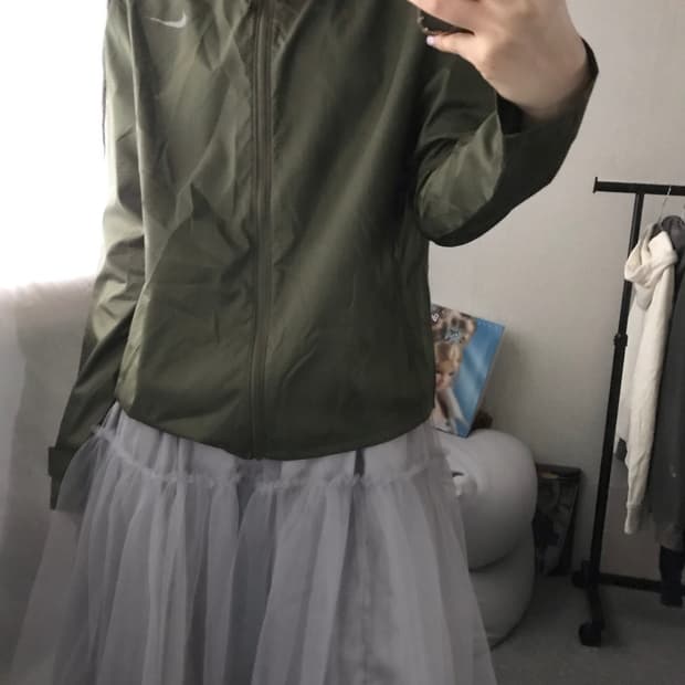 나이키 카키 후드 바람막이