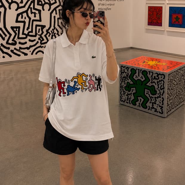 LACOSTE 라코스테 X 키스해링 그래픽 폴로 반팔 티셔츠