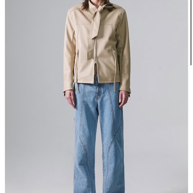 나체 Slim line washing jeans dark blue 