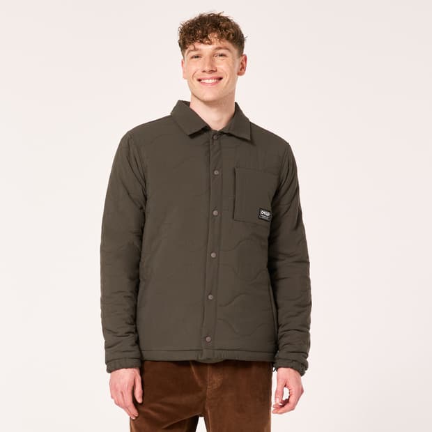 [L] 오클리 쉘파 퀼팅자켓 셔츠 카키 양털 깔깔이 누빔자켓 후리스