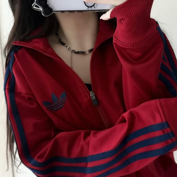 아디다스 구파이어버드 희귀 버건디 레드 네이비 져지 트랙탑