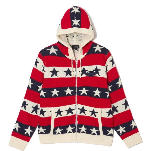 afb 24aw star knit hoodie