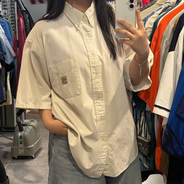 [NO.9] 칼하트 반팔 셔츠 화이트