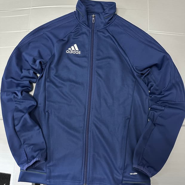 아디다스 빅로고 트랙탑 져지 네이비 M