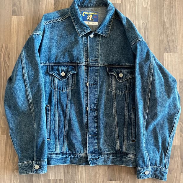 [XL] challenger 챌린저 하드락 카페 써드 데님 자켓