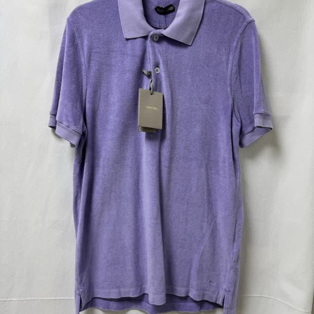 톰포드 퍼플 컬러 테리 피케 티셔츠 52