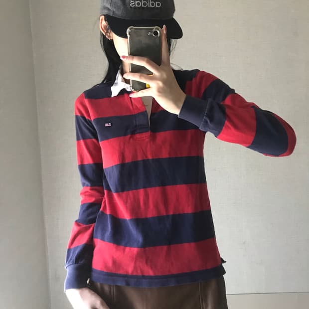 폴로 스트라이프 럭비티셔츠