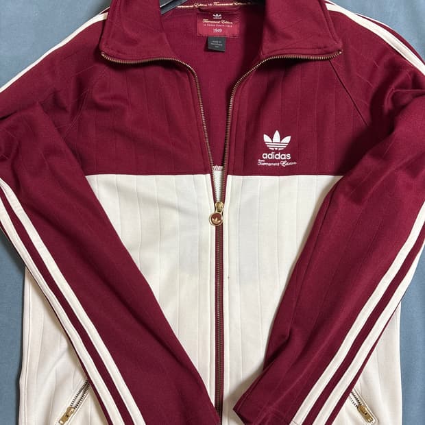 아디다스 버건디 토너먼트 에디션 져지 트랙탑