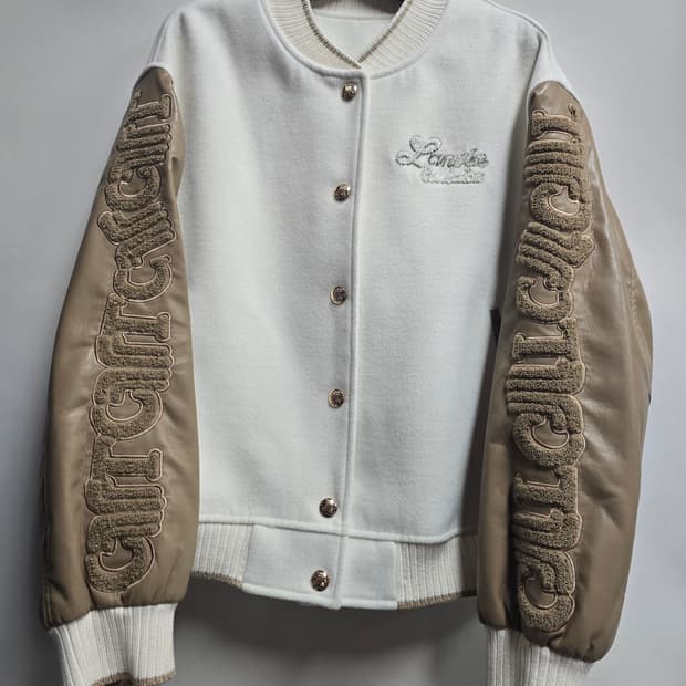 한섬 랑방컬렉션 울 텍스쳐 블록 비딩점퍼 호칭88