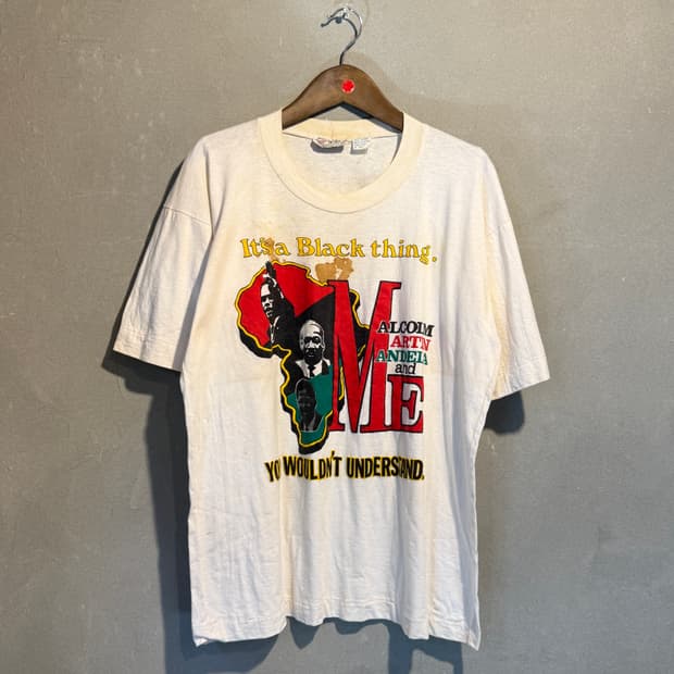 90s 말콤, 마틴, 만델라 부틀렉 티셔츠 L