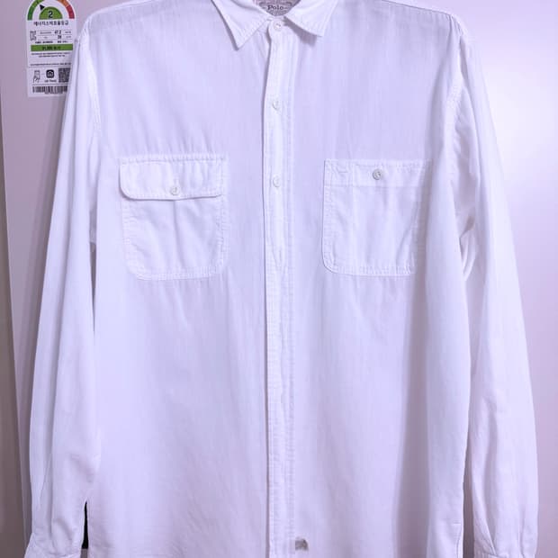 폴로 랄프로렌 made in USA 화이트 셔츠 L 사이즈 105-110
