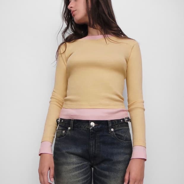 (S,M) 기마구아스 SAMM 롱슬리브 /옐로우