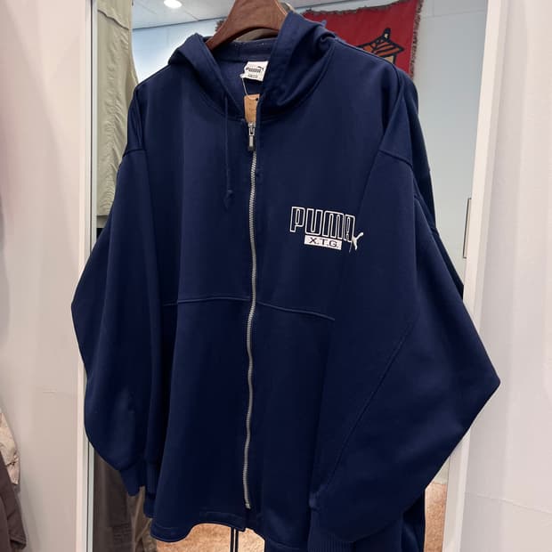 90s Puma 푸마 올드스쿨 후드 저지 집업