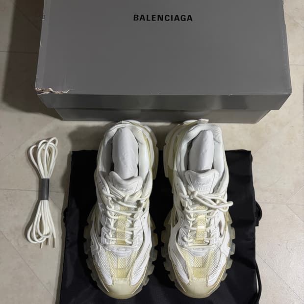 [새상품]발렌시아가 트랙2 클리어솔 화이트 270,275,280