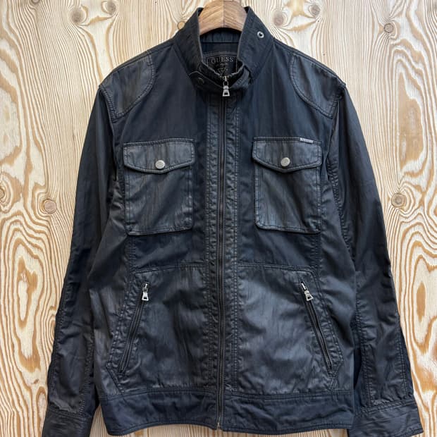 게스 코티드 바이커 자켓