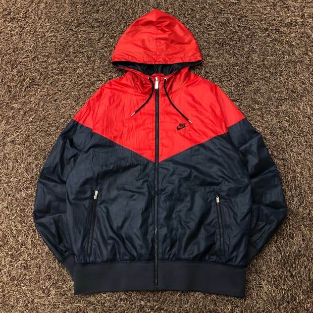 XL 나이키 윈드러너 배색 후드 바람막이 자켓