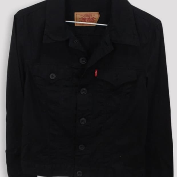 리바이스 블랙 데님 트러커 