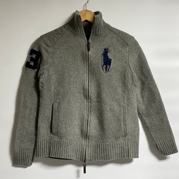 폴로 랄프로렌 빅포니 모 니트집업 투웨이 가디건 스웨터 M