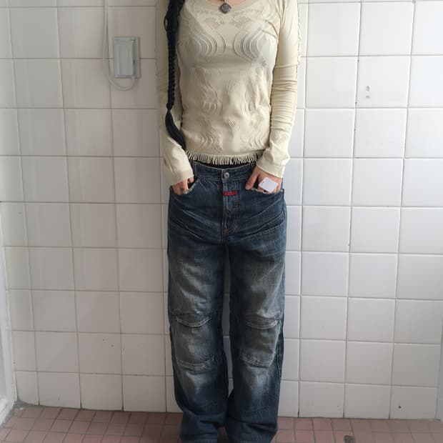 Triko hiroko bis pattern point mesh slee