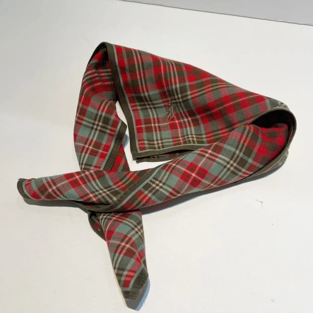 폴로 랄프로렌 00s 재팬 체크 쁘띠 손수건 A1348