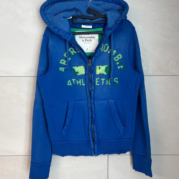 아베크롬비 스펠로고 후드집업 블루 [S]