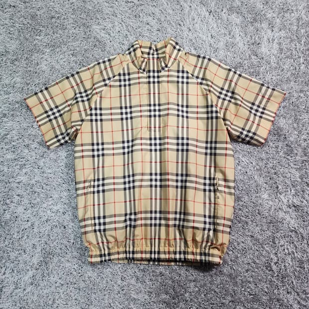 버버리 체크 집업 바람막이 M