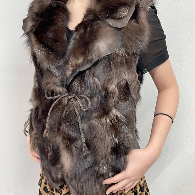 그런지 페어리 폭스퍼 양가죽 디테일 베스트