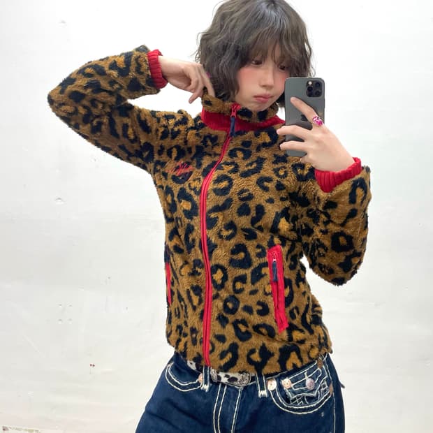 CHUXXX Leopard Fur Zip Up 