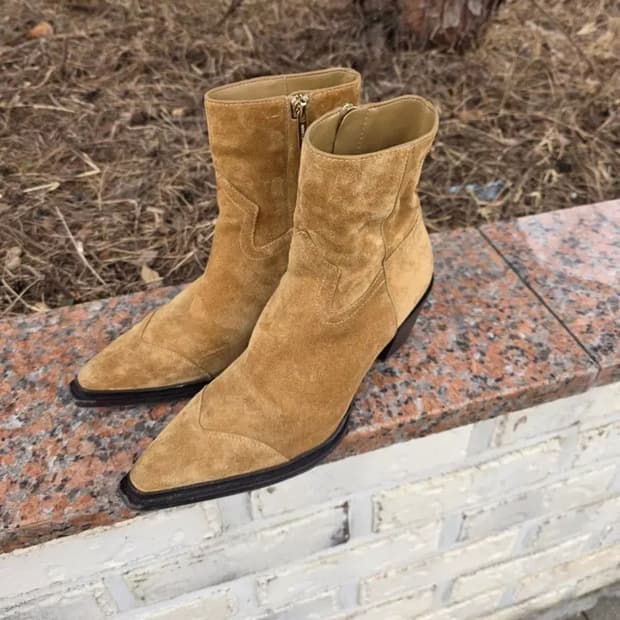 지미추 스웨이드 앵클 부츠 브라운 웨스턴 스타일/230/