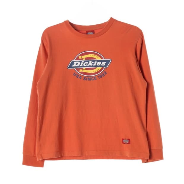 디키즈 센터 빅로고 롱슬리브 오렌지 M