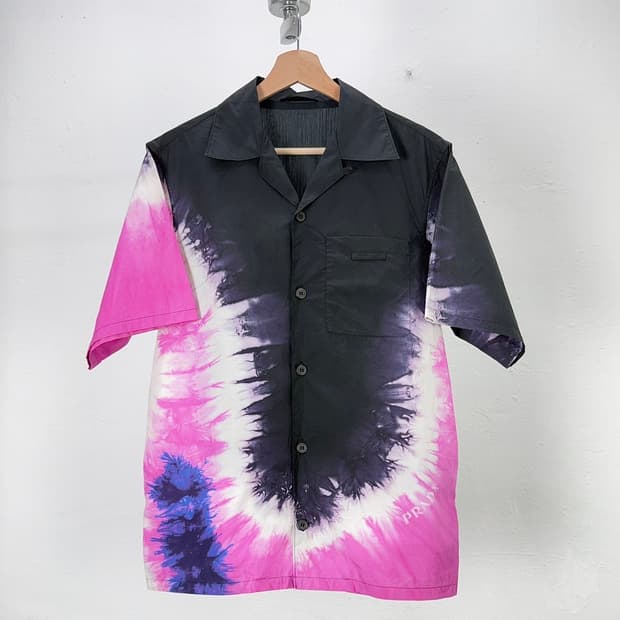 프라다 19ss 하프 타이다이 코튼 숏 셔츠