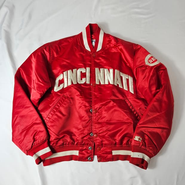 스타터 80s 빈티지 신시내티 봄버 스타디움 점퍼 자켓 아메리칸 올드스쿨