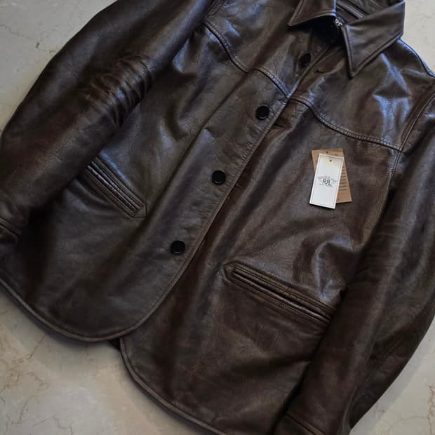 Rrl 레더 카코트 M
